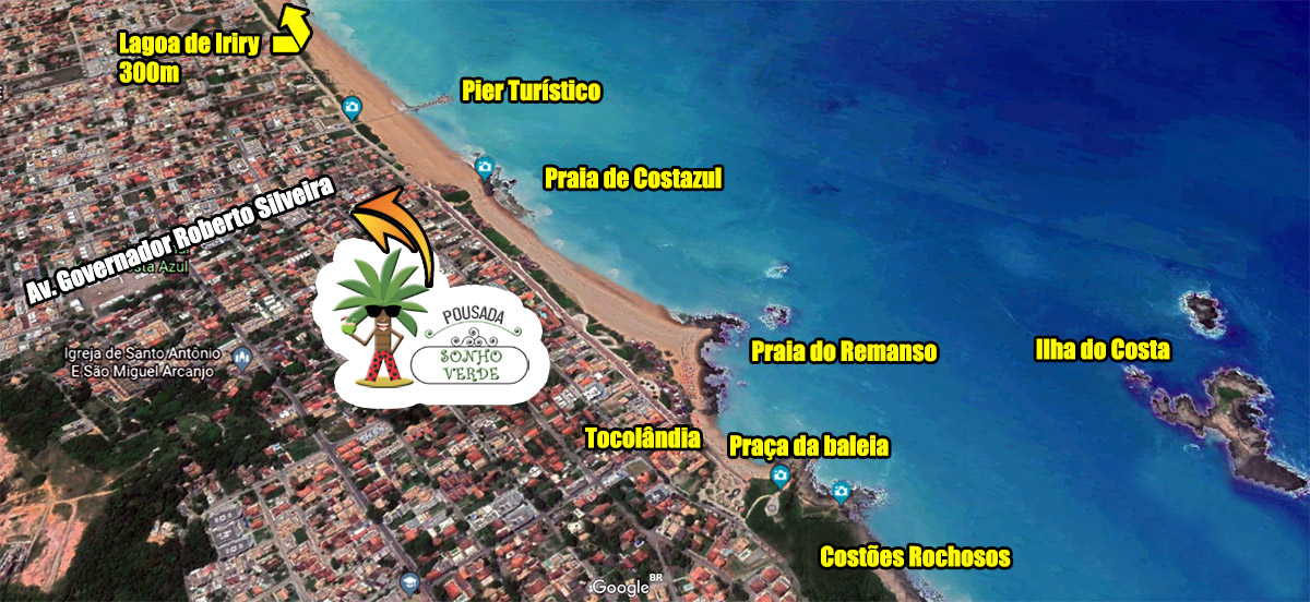 Localiza&ccedil;&otilde; Pousada Sonho Verde